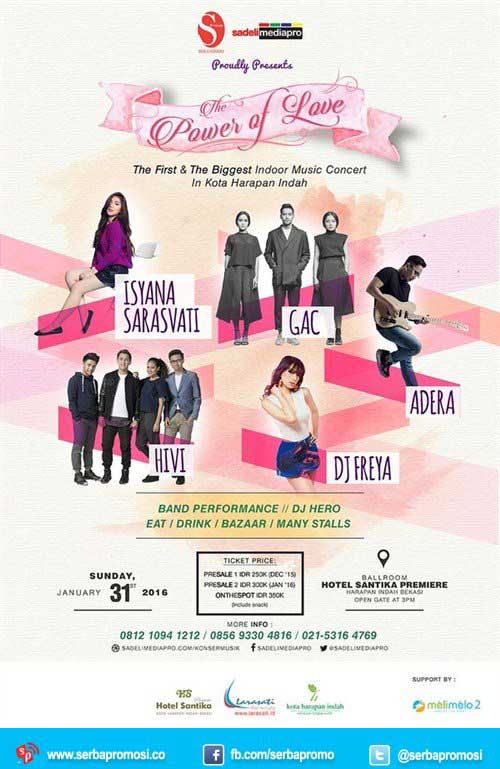 Pengen Tonton Isyana Sarasvati, GAC, Adera dan HIVI? Semuanya ada di Konser The Power of Love The-Power-Of-Love-2016_2
