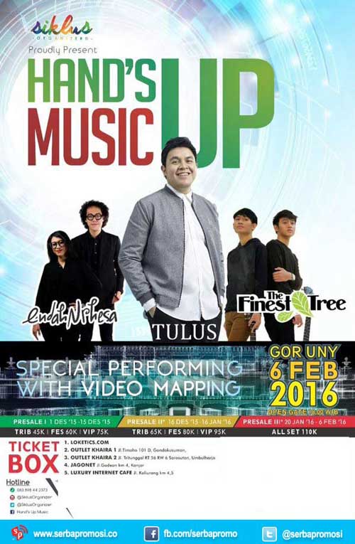 Tulus, Endah n Rhesa Manggung di Konser Hand's Up Music Hand's-Up-Music-Yogyakarta_2