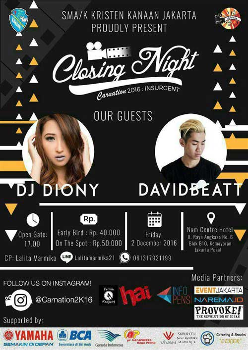 DJ Diony & David Beatt Bintang Tamu Closing Night CARNATION 2016 dj-diony-david-beatt-bintang-tamu-closing-night-carnation-2016_2