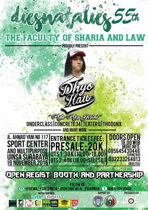 Dhyo Haw Semarakkan Diesnatalies ke 55 dari The Faculty of Sharia & Law UINSA diesnatalis55_2