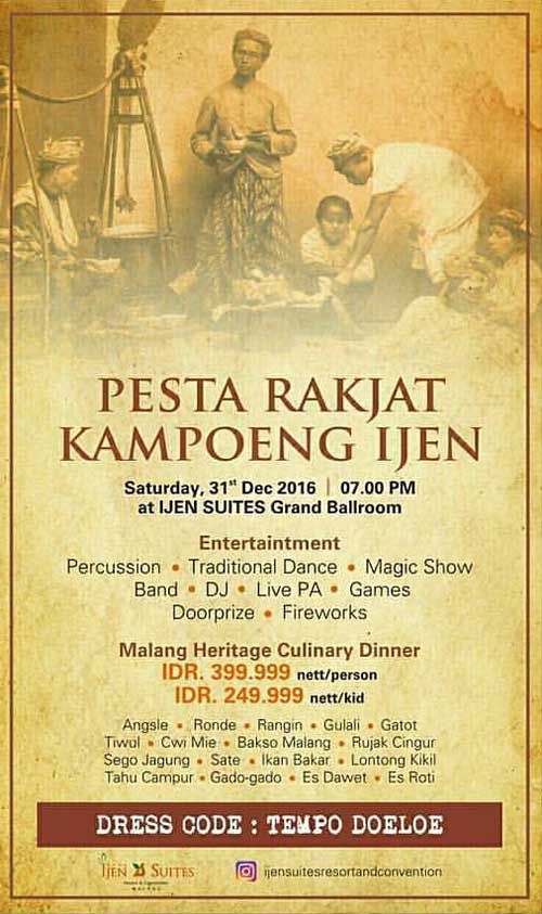Sambut Tahun Baru 2017 di Pesta Rakjat Kampoeng Ijen Sambut Tahun Baru 2017 di Pesta Rakjat Kampoeng Ijen 2