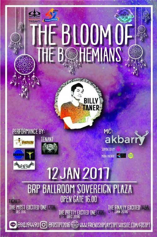 The Bloom of The Bohemians Hadirkan Billy Taner The Bloom of The Bohemians Hadirkan Billy Taner Sebagai Bintang Tamu 2