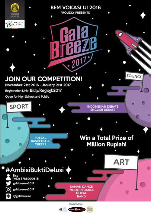 BEM Vokasi UI 2016 Gelar Kompetisi Band di Gala Breeze 2017 BEM Vokasi UI 2016 Gelar Kompetisi Band di Gala Breeze 2017 2