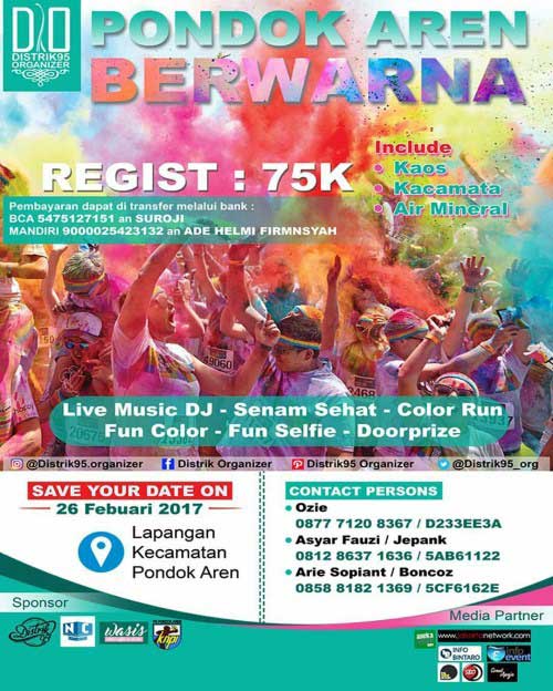 Live Music DJ Warnai Color Run Pondok Aren Berwarna Live Music DJ Warnai Color Run Pondok Aren Berwarna 2