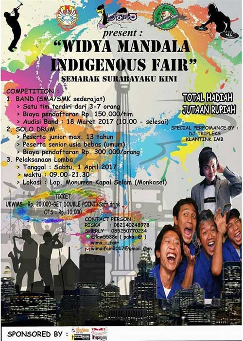 Kompetisi Band & Solo Drum di Widya Mandala Indigenous Fair 2017 Kompetisi Band Solo Drum di Widya Mandala Indigenous Fair 2017 2