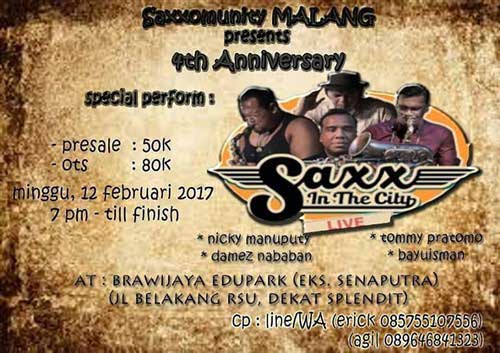 Saxx in the City Tampil Menghibur di Saxxomunity Malang 4th Anniversary Saxx in the City Tampil Menghibur di Saxxomunity Malang 4th Anniversary 2a