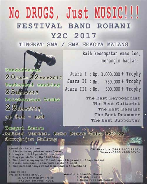 Festival Band Rohani Y2C 2017 di Kota Malang Festival Band Rohani Y2C 2017 di Kota Malang 2