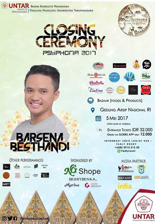 Barsena Bintang Tamu Closing Ceremony Psyphoria 2017 Barsena Bintang Tamu Closing Ceremony Psyphoria 2017
