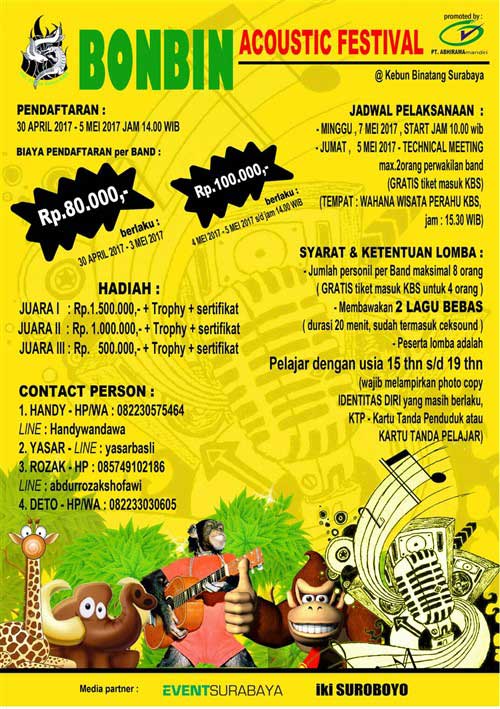 BONBIN Acoustic Festival di Kebun Binatang Surabaya BONBIN Acoustic Festival di Kebun Binatang Surabaya 2