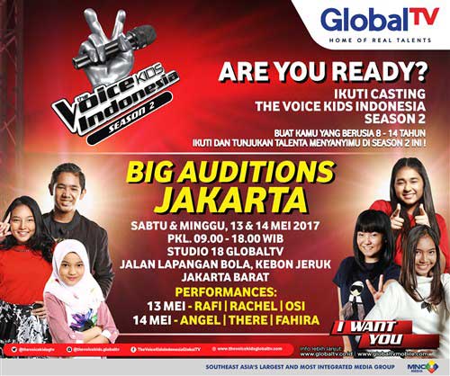 Ikuti Audisi Menyanyi di The Voice Kids Indonesia Season 2 The Voice Kids Indonesia Season 2