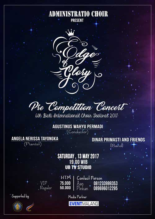 Edge Of Glory Menuju Concert 6th Bali International Choir Festival Konser Edge Of Glory