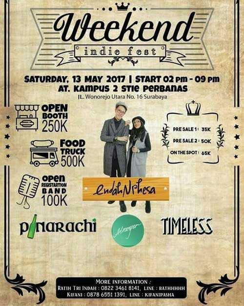 Weekend Indie Fest Bersama Endah N Rhesa Weekend Indie Fest