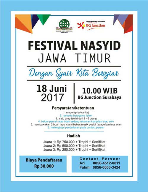 Dengan Syair Kita Bersyiar Festival Nasyid di Jawa Timur