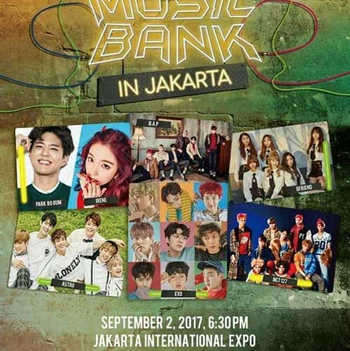 Grup Band KPOP Berbagi Panggung di Music Bank in Jakarta 2017 Music Bank in Jakarta 2017