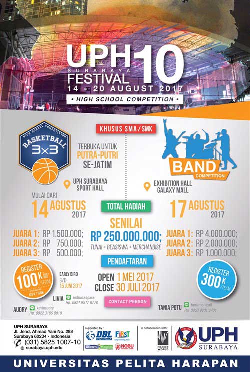 Kompetisi Band SMA/SMK se-Jatim di UPH Festival 10 UPH Festival 10