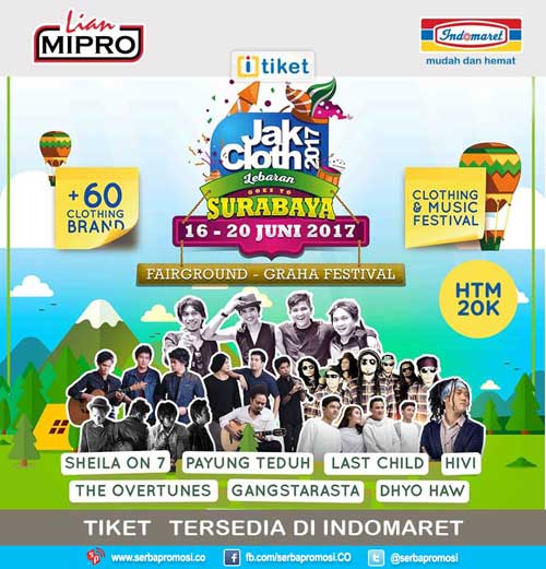 Sheila On 7 Hadir di JakCloth 2017 Lebaran Goes To Surabaya JakCloth 2017 Lebaran Goes To Surabaya