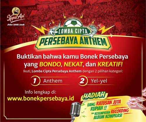 Ayo Bonek, Ikuti Lomba Cipta Persebaya Anthem! Lomba Cipta Persebaya Anthem