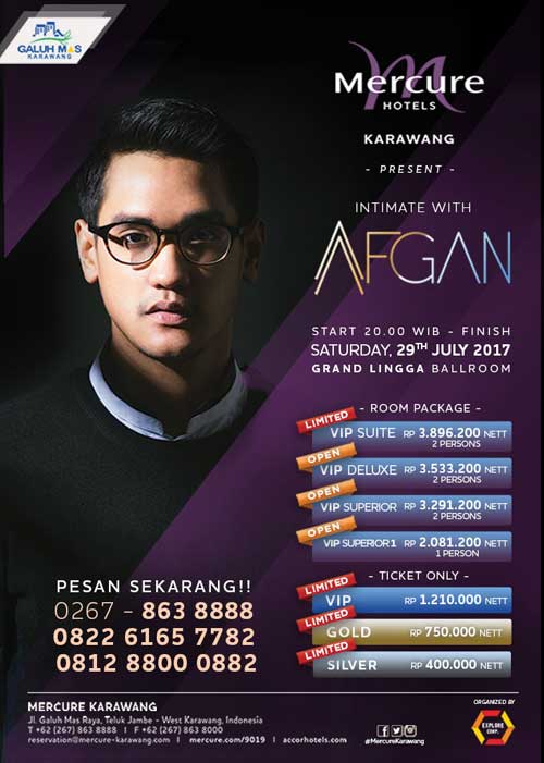 Intimate With AFGAN di Hotel Mercure Karawang Intimate With AFGAN