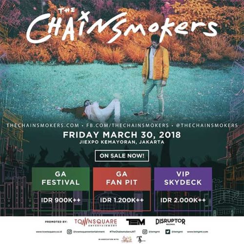 Nonton Konser The Chainsmokers di Jakarta Yuk! TheChainSmokerShow