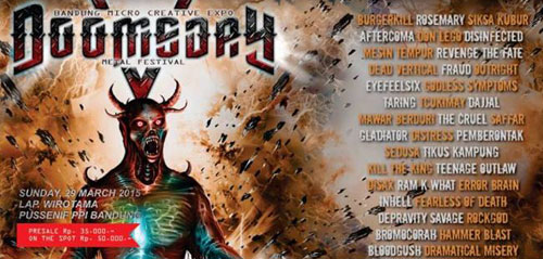 Festival Musik Metal di Bandung DOOMS DAY Metal Festival