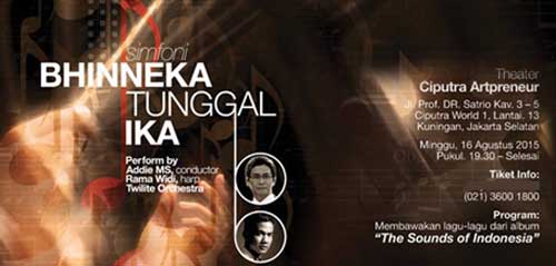 Addie M.S di Konser Simfoni Bhinneka Tunggal Ika Konser Simfoni Bhinneka Tunggal Ika1