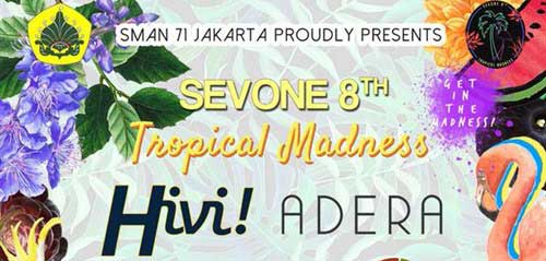 Hivi! dan Adera Tampil di SEVONE 8th SMAN 71 Hivi dan Adera Tampil di SEVONE 8th SMAN 71 1
