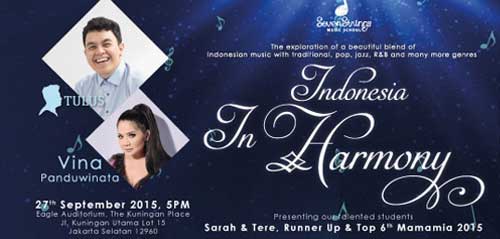 Tulus & Vina Panduwinata Tampil di Indonesia In Harmony Indonesia In Harmony1