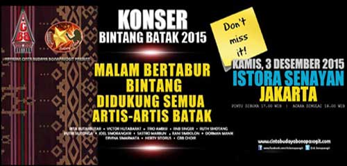 Konser Bintang Batak 2015 di Istora Senayan Konser Bintang Batak 2015 di Istora Senayan 1