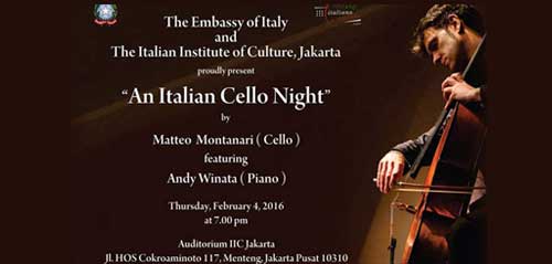 An Italian Cello Night, Acara Musik Bernuansa Orkestra Modern Acara Musik An Italian Cello Night Jakarta 1