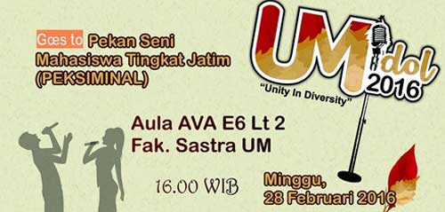 UM Idol 2016: Unity in Diversity UM Idol 2016 1