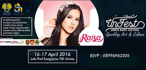 Raisa Tampil di Unnes Night Festival (UNFEST) 2016 Unnes Night Festival UNFEST Bersama Raisa 1