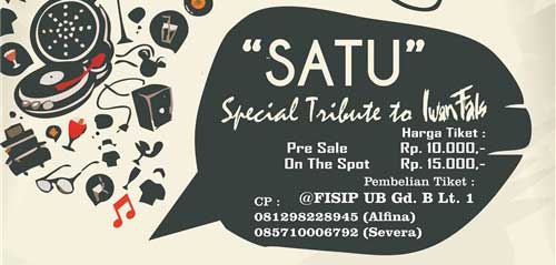 Special Tribute To Iwan Fals "SATU" di Malang Special Tribute To Iwan Fals SATU di Malang 1