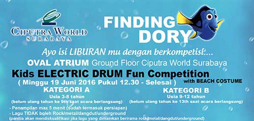 Kids Electric Drum Fun Compettion di Finding Dory Fun Competition Kids Electric Drum Fun Compettion di Finding Dory Fun Competition 1