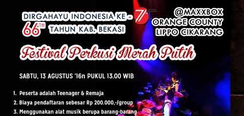Permainan Musik Perkusi di Festival Merah Putih Festival Merah Putih 1