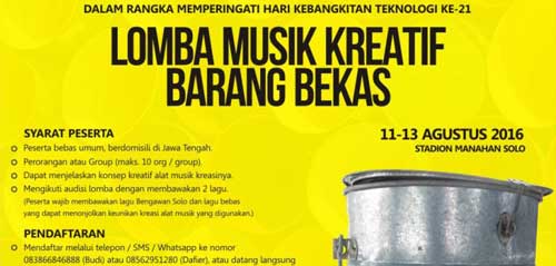 Lomba Musik Kreatif Barang Bekas Ramaikan Pameran Produk Inovasi 2016 Lomba Musik Kreatif Barang Bekas Ramaikan Pameran Produk Inovasi 2016 1
