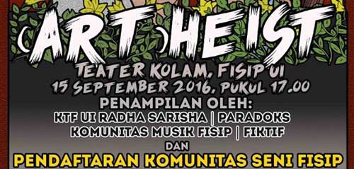 Komunitas Musik Fisip UI Persembahkan Acara Art Heist Komunitas Musik Fisip UI Tampil di Art Heist 1