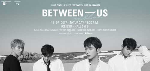 2017 CNBLUE Live Between Us in Jakarta Digelar di ICE 2017 CNBLUE Live Between Us in Jakarta