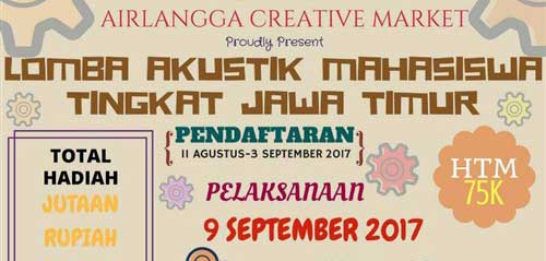Lomba Akustik Mahasiswa di Airlangga Creative Market Season 1 Airlangga Creative Market Season 1